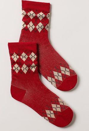 Casa Clara Love Argyle Crew Socks