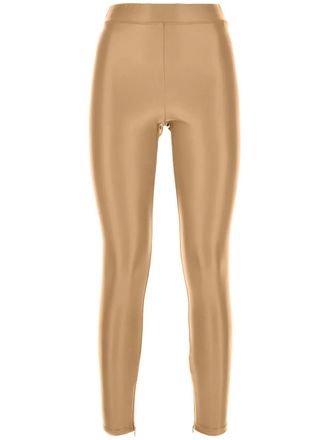 Michael Kors Leggings in pelle sintetica - Marrone