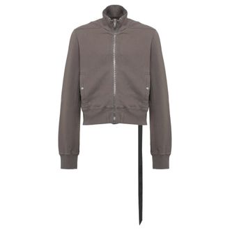 Rick Owens High Neck Zip-Up Jacket - Heren - Sweatshirts & Hoodies - Grijs - Maat: S Katoen