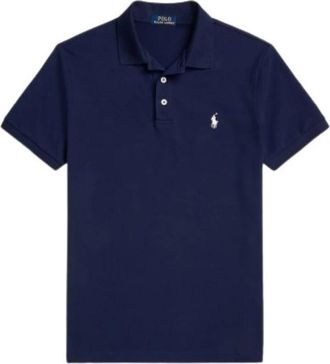 Polo Ralph Lauren Aangepaste Slim Fit Korte Mouw Polo - Heren - Polos - Blauw - 2XL - Katoen - Tops