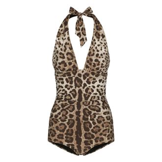 Dolce & Gabbana Dames, Badkleding, Bruin, Maat: S Spandex