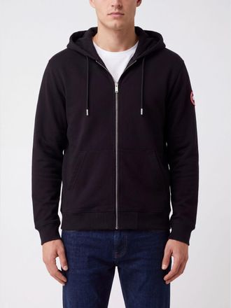 Canada Goose Felpa con cappuccio e zip in cotone con logo