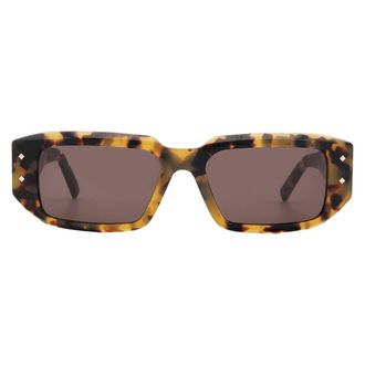 MCM Brown Rectangular Unisex Sunglasses MW0013 53E 53