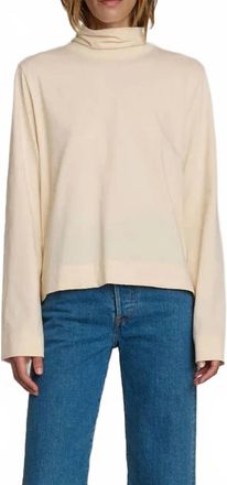 Nation Ltd Neo Mock Neck T-Shirt In Parchment