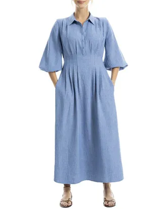 Max Studio Front Pleat Midi Dress