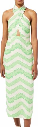 Rhode Resort Paolo Dress In Watercolor Zig Zag