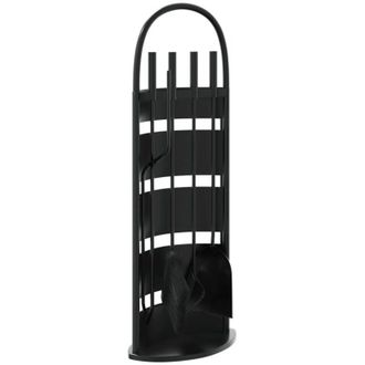 vidaXL Set De Herramientas Para Chimenea 5 Pzas Acero 23x15x66 Cm Vidaxl