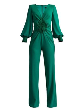 Tadashi Shoji Sahana Bishop jumpsuit - women - Polyester/Spandex/Elastane - S - Green