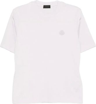 Moncler T-shirt con applicazione logo - Rosa