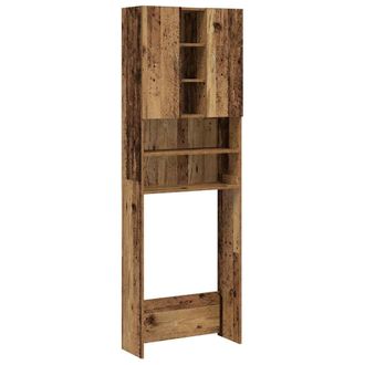 vidaXL Armario De Lavadora Madera Envejecida 64x25,5x190 Cm Vidaxl