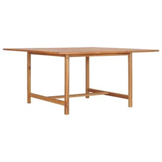 Berkfield Home Garden Table 150x150x76 cm Solid Teak Wood in Brown | Size: 150 x 150 x 76 cm