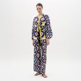 Silvia Tcherassi Emine Pant in Yellow Mosaic at Nordstrom, Size X-Small