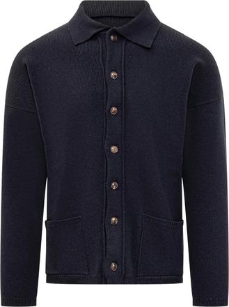 Rakkì Vest met kraag en knopen - Blauw