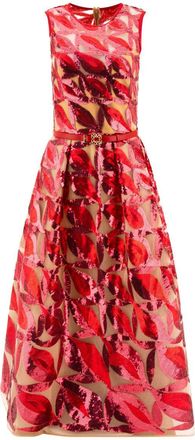 Elie Saab Embroidered Tulle Dress