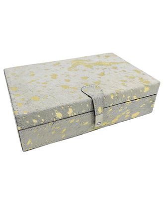 Sagebrook Home 11In Hair-On-Hide Speckled Box