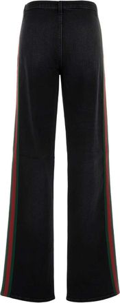 Gucci Womens Straight Jeans Black Cotton Elastane