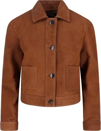 Max Mara Giacca In Suede Baia