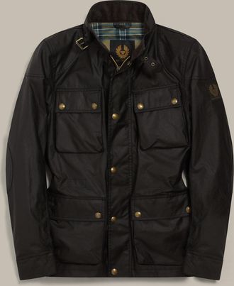Belstaff Fieldmaster Icon Jacket Mens Waxed Cotton Black Size UK 34