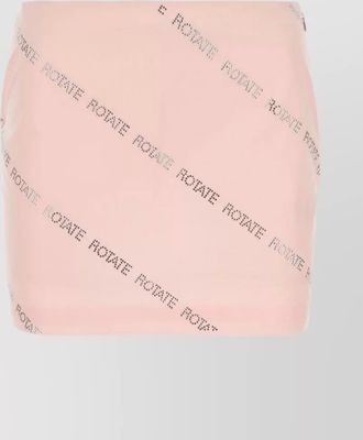 Rotate mini skirt in soft poplin