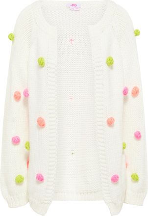 Mymo Vest Blonda Dames Wol Wit Veelkleurig