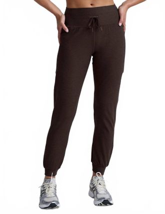 Beyond Yoga Spacedye Go Pocket Jogger In Dark Chocolate Heather