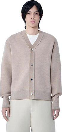 Jacquemus Le Cardigan Doppio - Heren - Vesten - Beige - L - Wol - Truien & Vesten