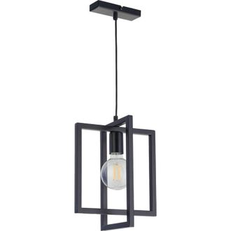 Sigma Eden lampada sospesa nera 26 cm design rettangoli