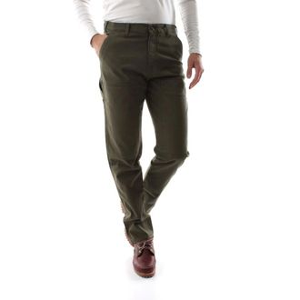 Lyle & Scott Heren, Broeken, Groen, Maat: W34 Leer