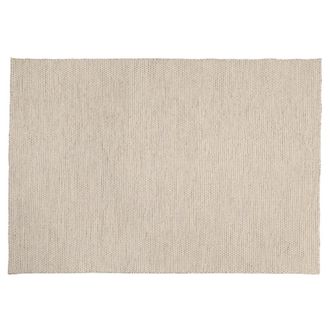 Macabane Alfombra rectangular de 300 x 400 cm de lana tejida,blanco/marr&oacute;n