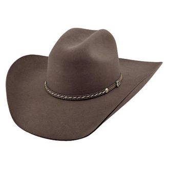 Justin Mens 6X Bent Rail Crowell Fur Felt Cowboy Hat In Chocolate