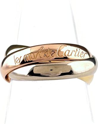 Cartier Trinity Pink White Yellow Band Ring (Pre-Owned)