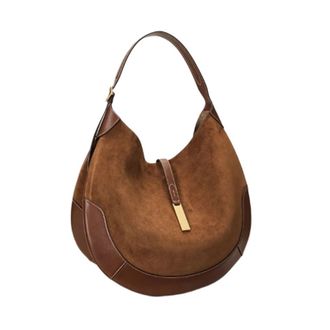 Generic Compatible For Vintage Women Shoulder Bag Bags Ladies Large Capacity Tote Underarm(Coffee brown)