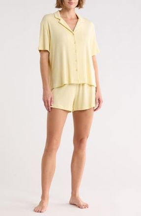 Nordstrom Rack Tranquility Rib Shortie Pajamas in Yellow Flan at Nordstrom Rack, Size X-Small