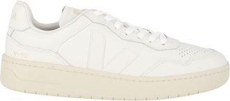 Veja Extra-White V-90 Minimalist Low-Top Sneakers