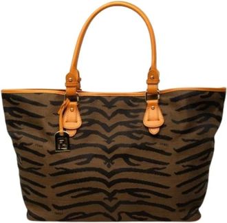Fendi Pre-owned Printed Canvas Tote - Pre-owned - Mujer - Marr&oacute;n - ONE SIZE