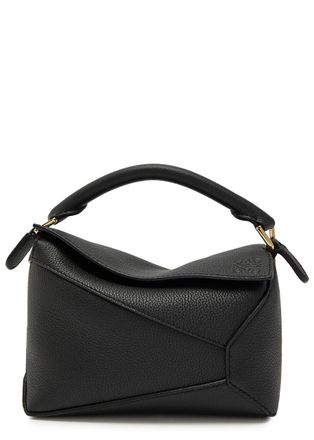 Loewe Puzzle Edge Mini Grained Leather top Handle bag - Black - One Size