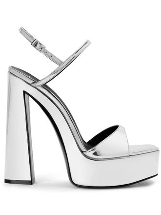 Giuseppe Zanotti Sylvy leren sandalen - Zilver
