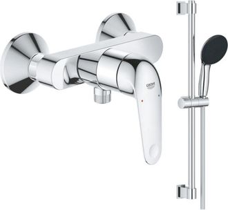 GROHE Conjunto De Mezclador Mec&aacute;nico Para Ducha Grohe Swift 2023 + Juego De Ducha De 2 Chorros Con Barra Cromada