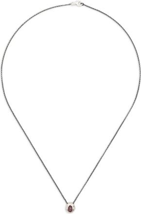 Rosa Maria Zilveren halsketting met robijn hanger