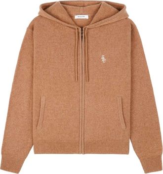 Sporty & Rich Top met borduurwerk en capuchon - Beige