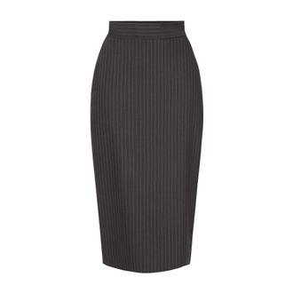 Elisabetta Franchi Dames, Rokken, Bruin, Maat: XL Wol