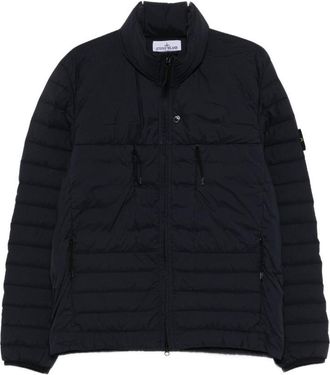 Stone Island Navy Blue Quilted Down Jacket