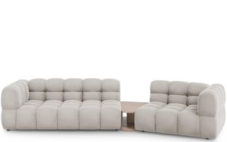 BLOOMINGLOFT Grosses 3-Sitzer Designsofa Sky mit abgerundeter Seite rechts