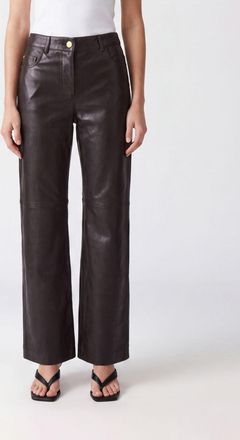 Max Mara S Max Mara Pantaloni Pesca a gamba larga in pelle