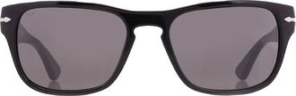 Persol Dark Grey Square Unisex Sunglasses PO3341S 95/B1 55