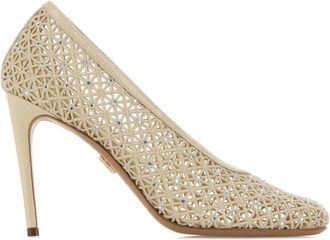 Ferragamo Pumps - Dames - Pumps - Beige - 40 1/2 EU - Leer - Schoenen