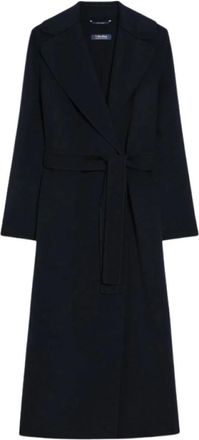 Max Mara Abrigo Largo Poldo - Coats - Mujer - Azul - 2XS