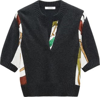 Dorothee Schumacher Jersey Foulard Statements - Knitwear - Mujer - Gris - XL