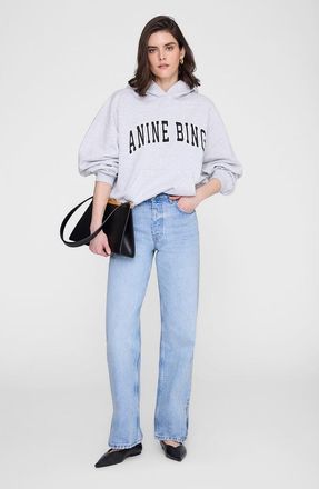 Anine Bing Harvey New Classic Sweatshirt in Medium Heather Grey at Nordstrom, Size Xx-Small