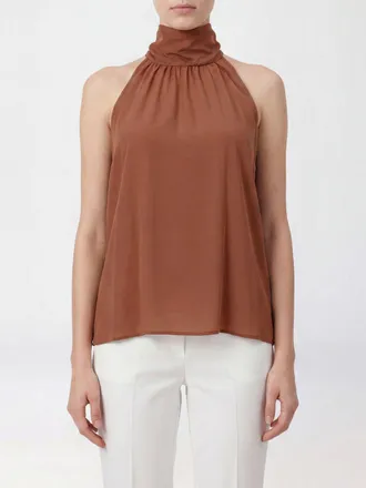 Pantaloni Torino Off-the-Shoulder Viscose Blouse with Scarf Neck